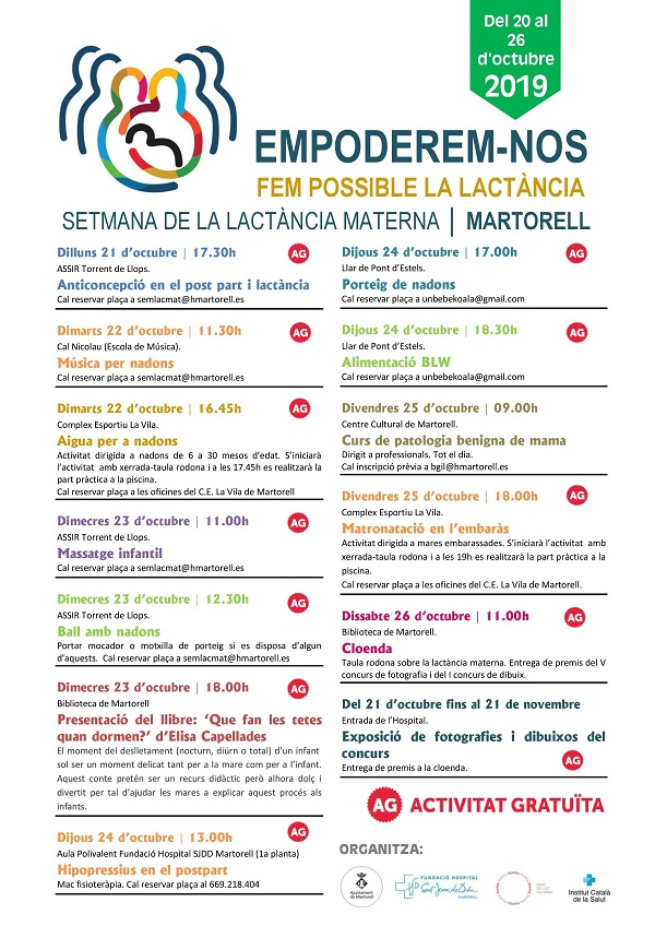 Setmana Lactància Materna FHSJDM 2019 Martorell