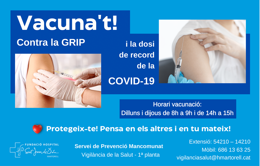 Campanya vacunació professionals FHSJDM 2025